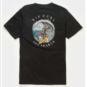 Rip Curl Dead Sled Tee. Small graphic‎ screened on front. XLarge  BLK NWT